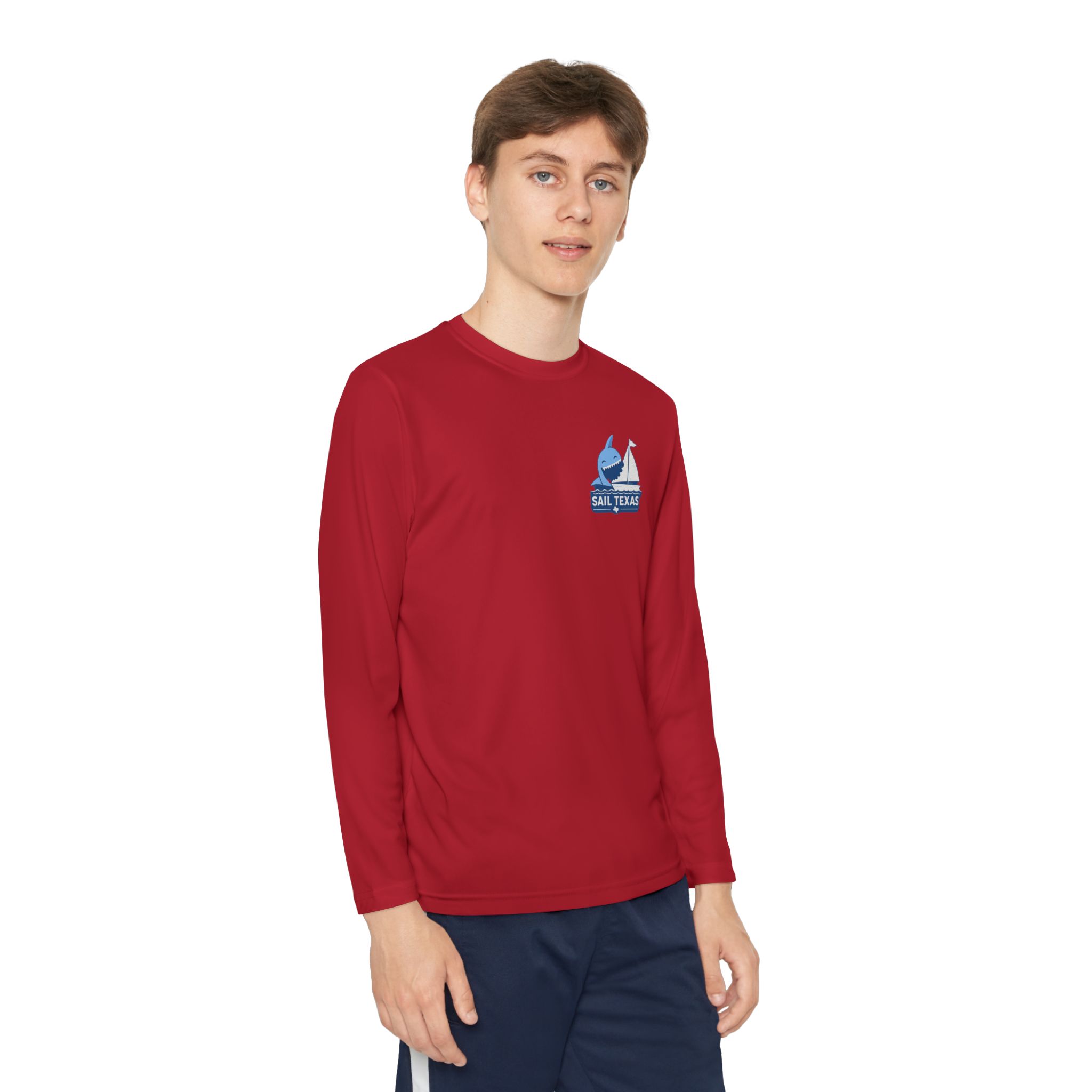 "Bruce" Sail Texas Shark Long-Sleeve Tee - Image 33