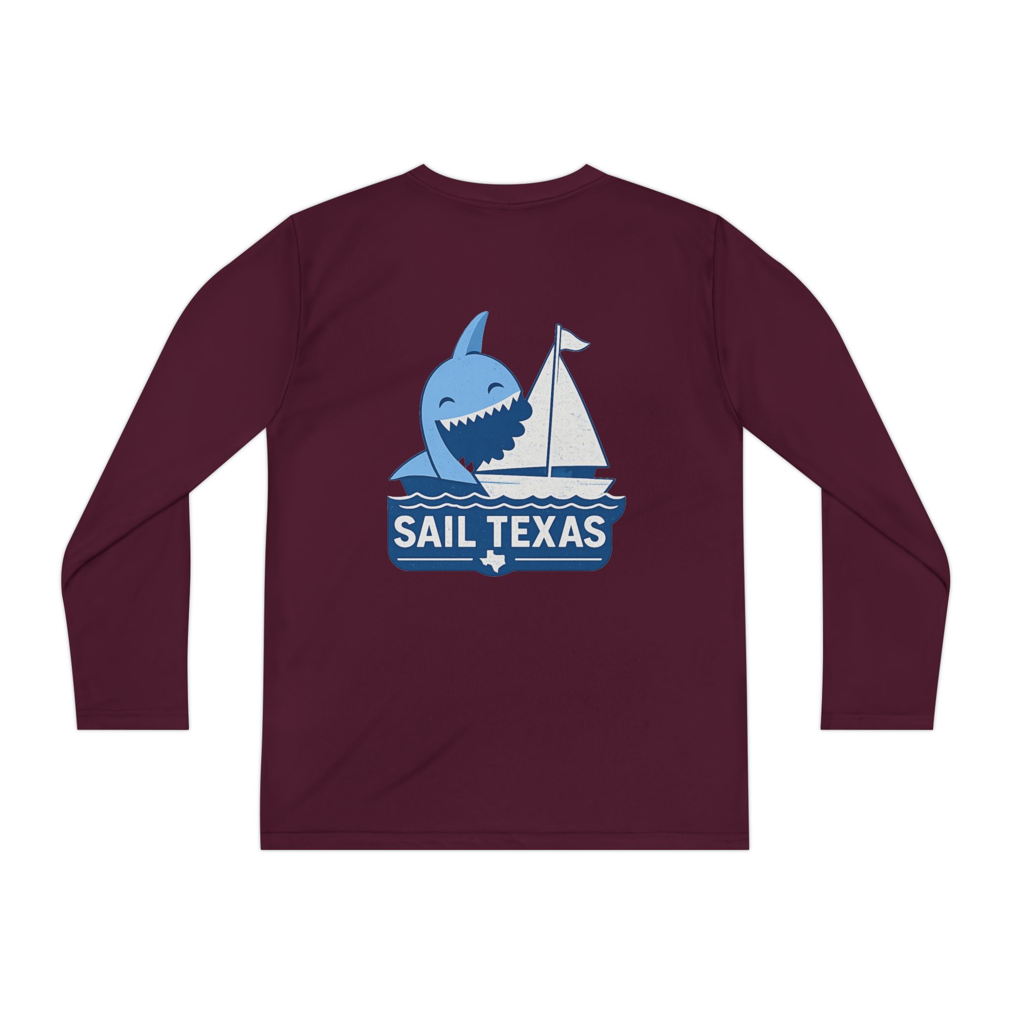 "Bruce" Sail Texas Shark Long-Sleeve Tee - Image 35