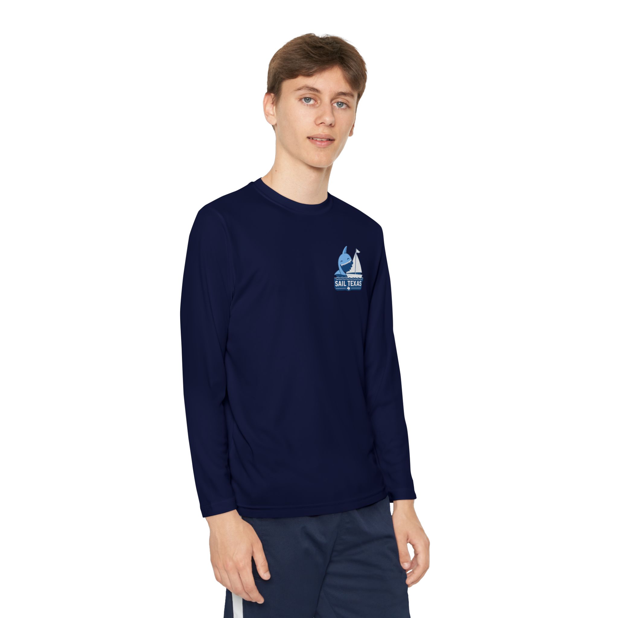 "Bruce" Sail Texas Shark Long-Sleeve Tee - Image 30