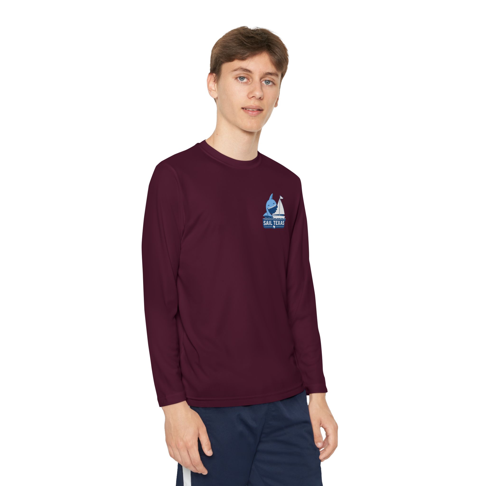 "Bruce" Sail Texas Shark Long-Sleeve Tee - Image 36