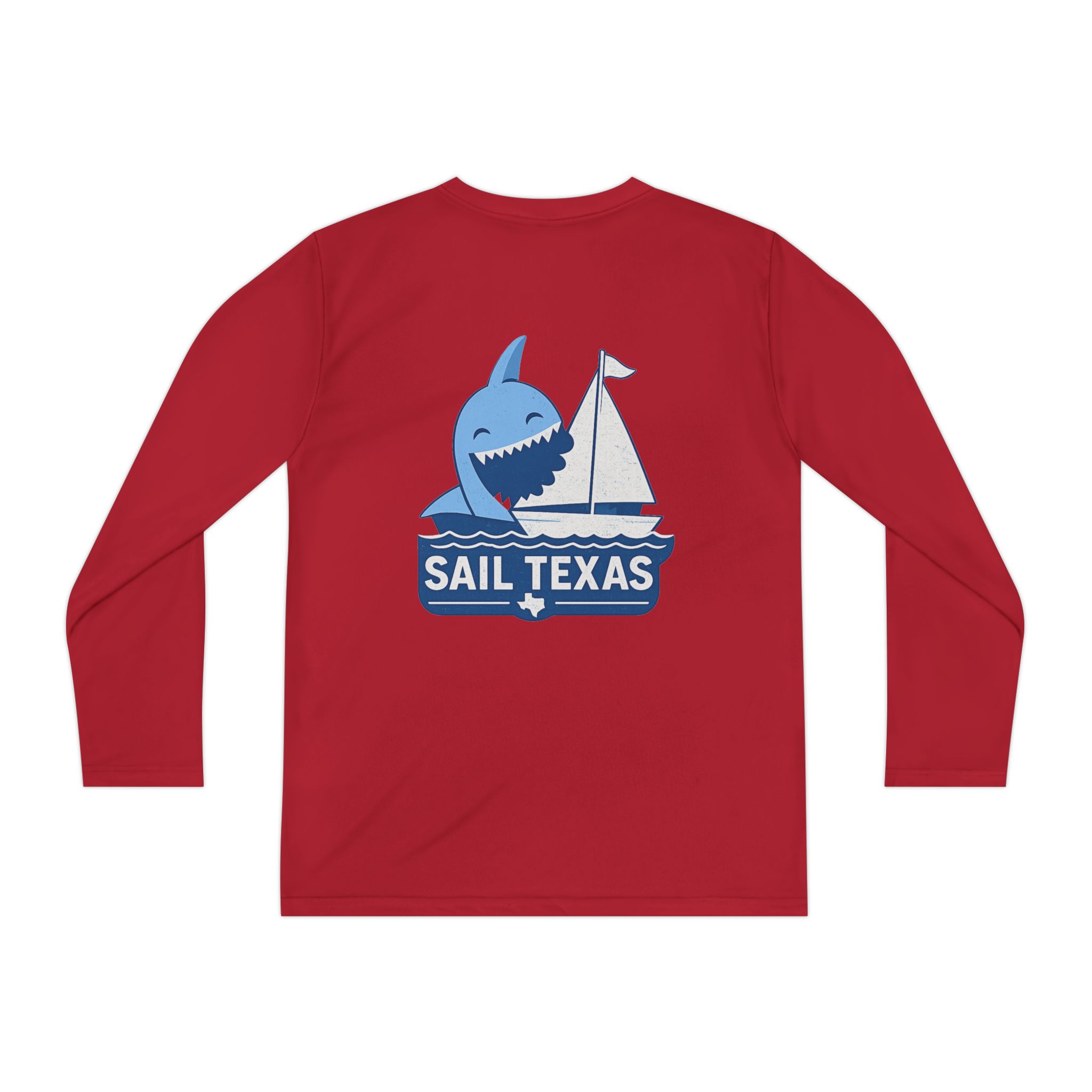 "Bruce" Sail Texas Shark Long-Sleeve Tee - Image 32