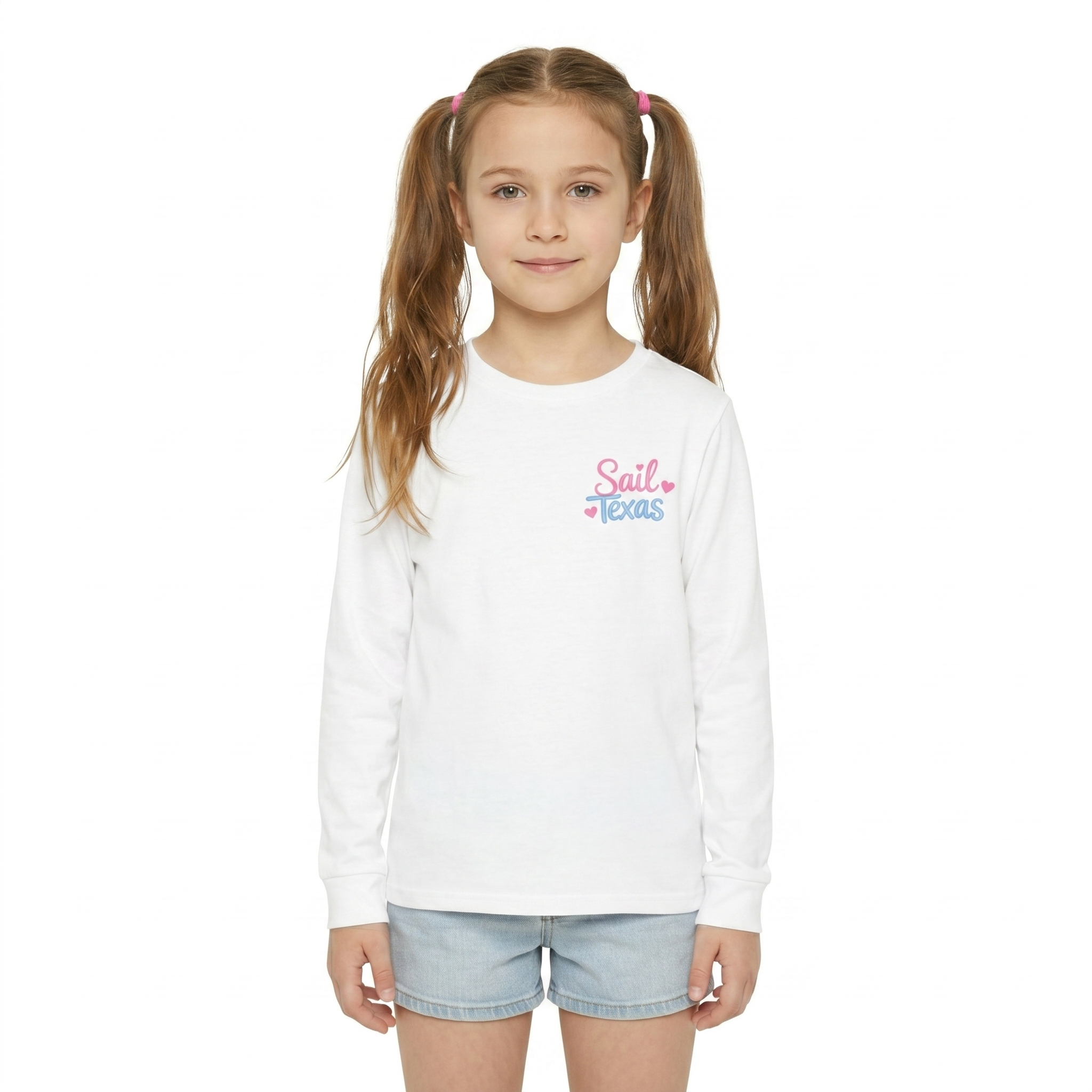 "Skye" Girls Sail Texas Unicorn Long-Sleeve Tee - Image 2