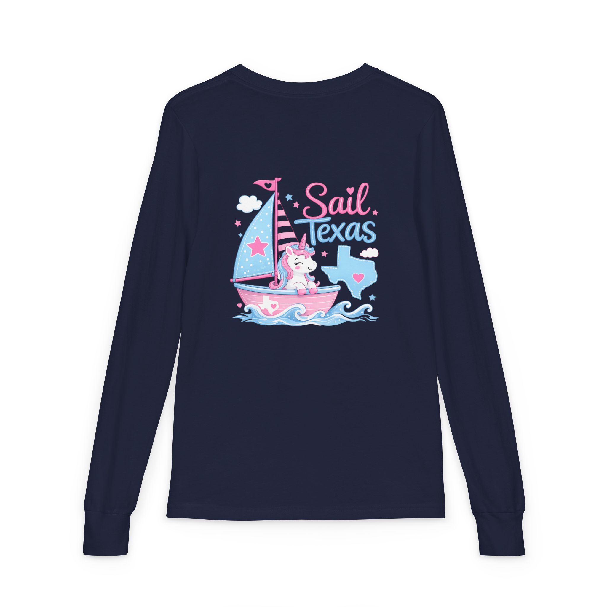 "Skye" Girls Sail Texas Unicorn Long-Sleeve Tee - Image 12