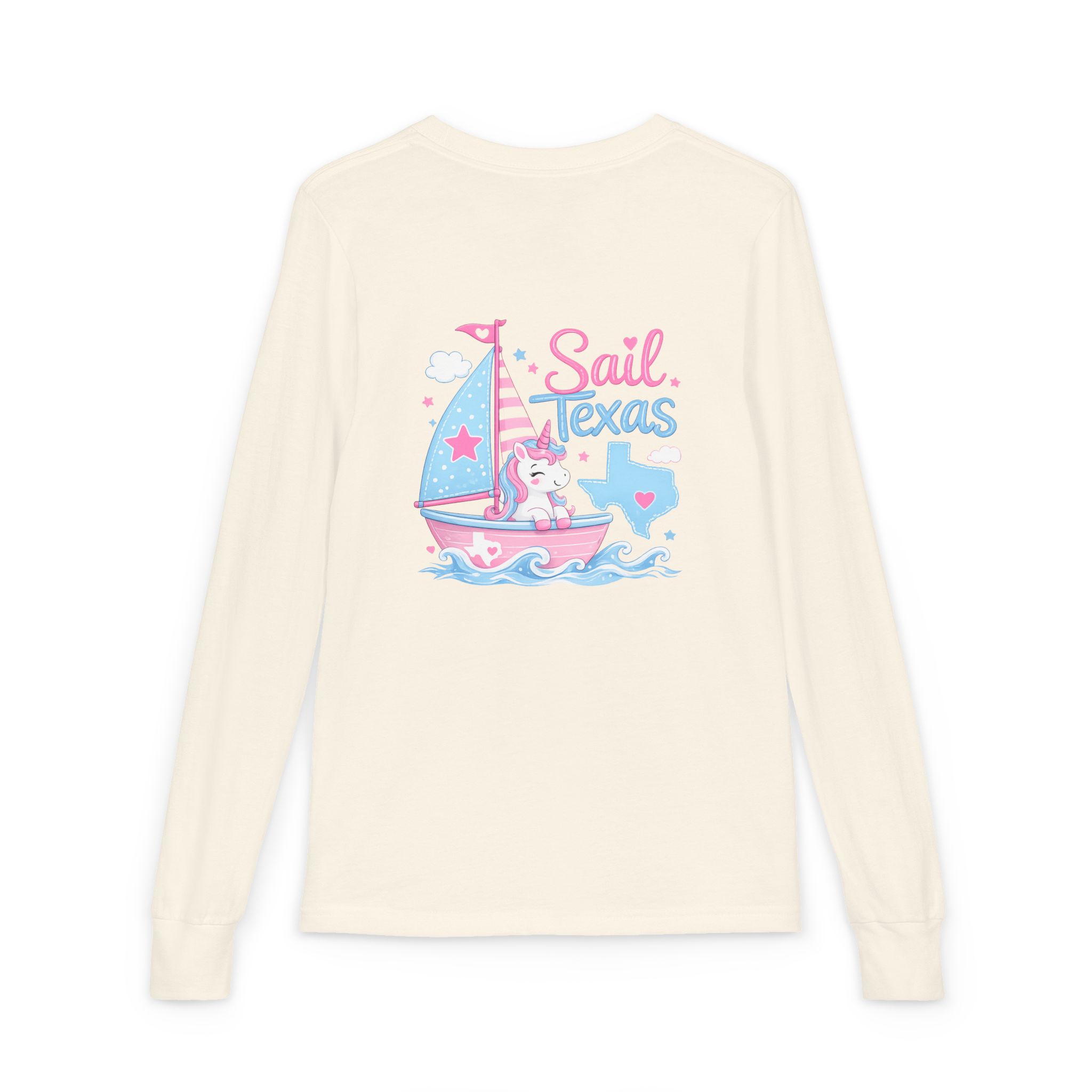 "Skye" Girls Sail Texas Unicorn Long-Sleeve Tee - Image 10