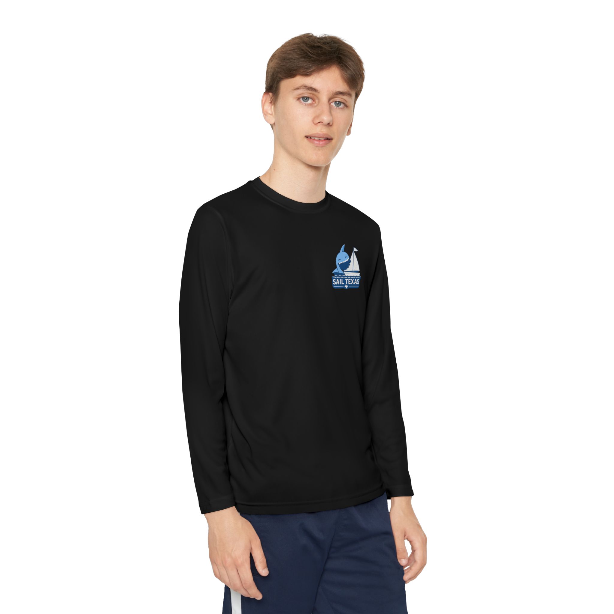 "Bruce" Sail Texas Shark Long-Sleeve Tee - Image 15