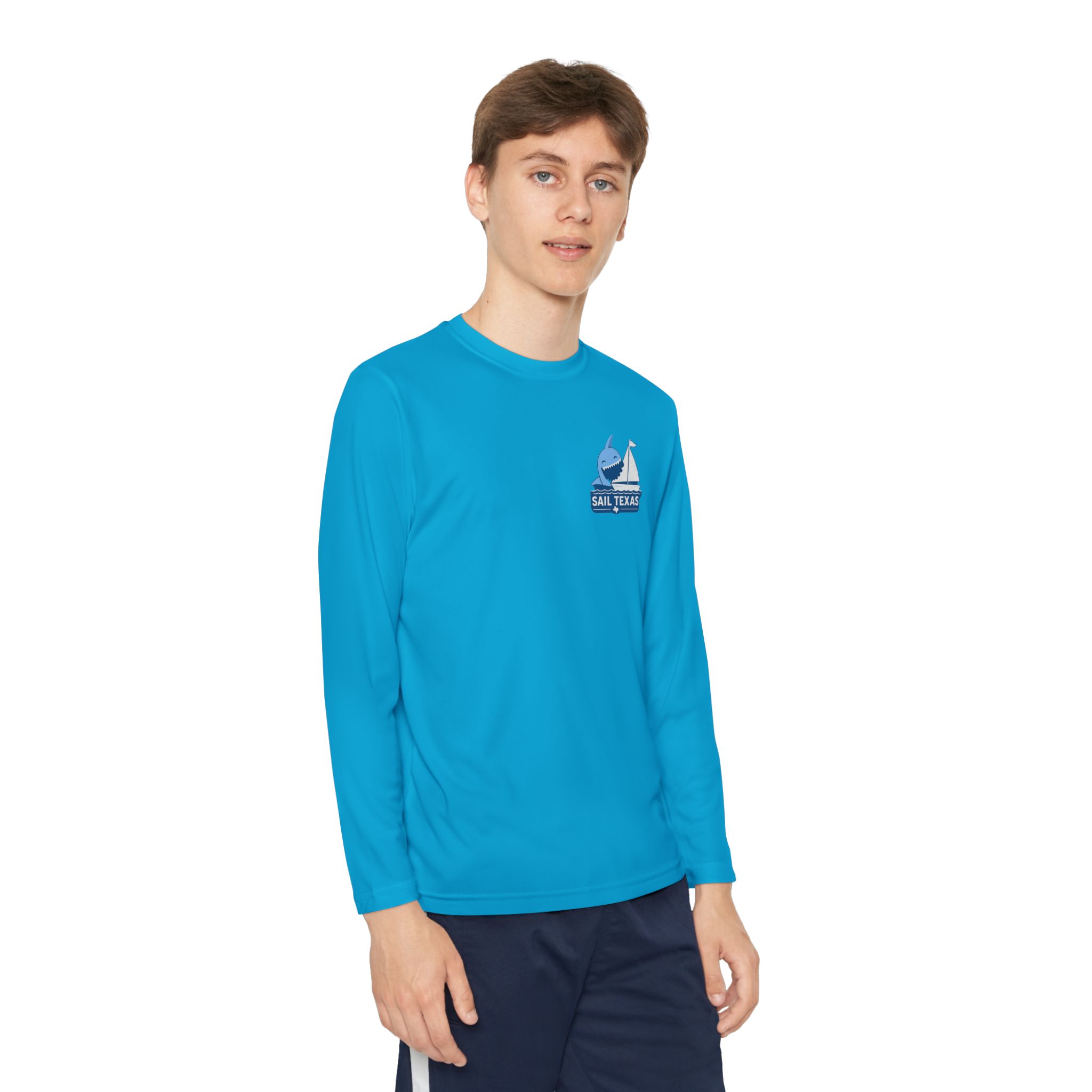 "Bruce" Sail Texas Shark Long-Sleeve Tee - Image 21