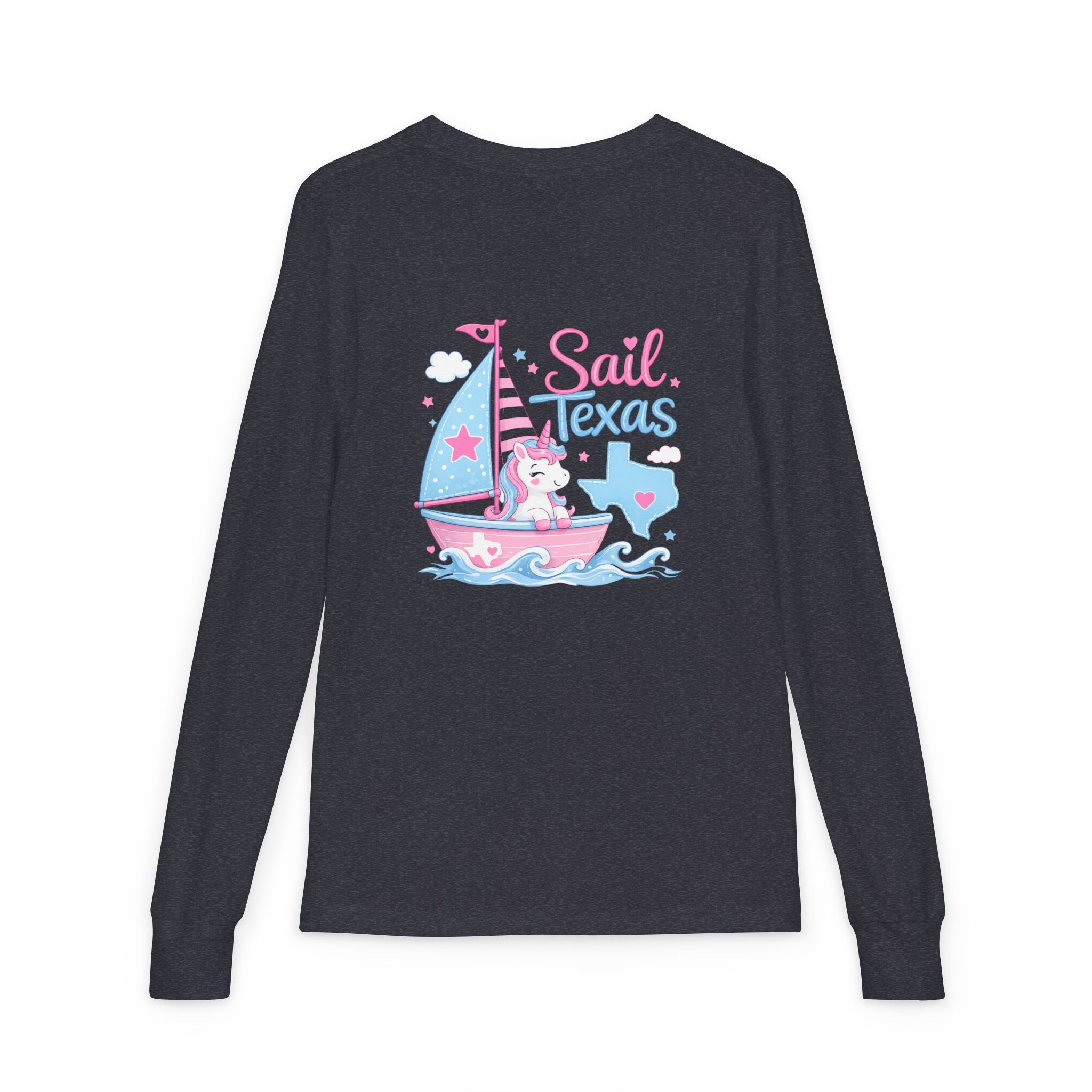 "Skye" Girls Sail Texas Unicorn Long-Sleeve Tee - Image 8