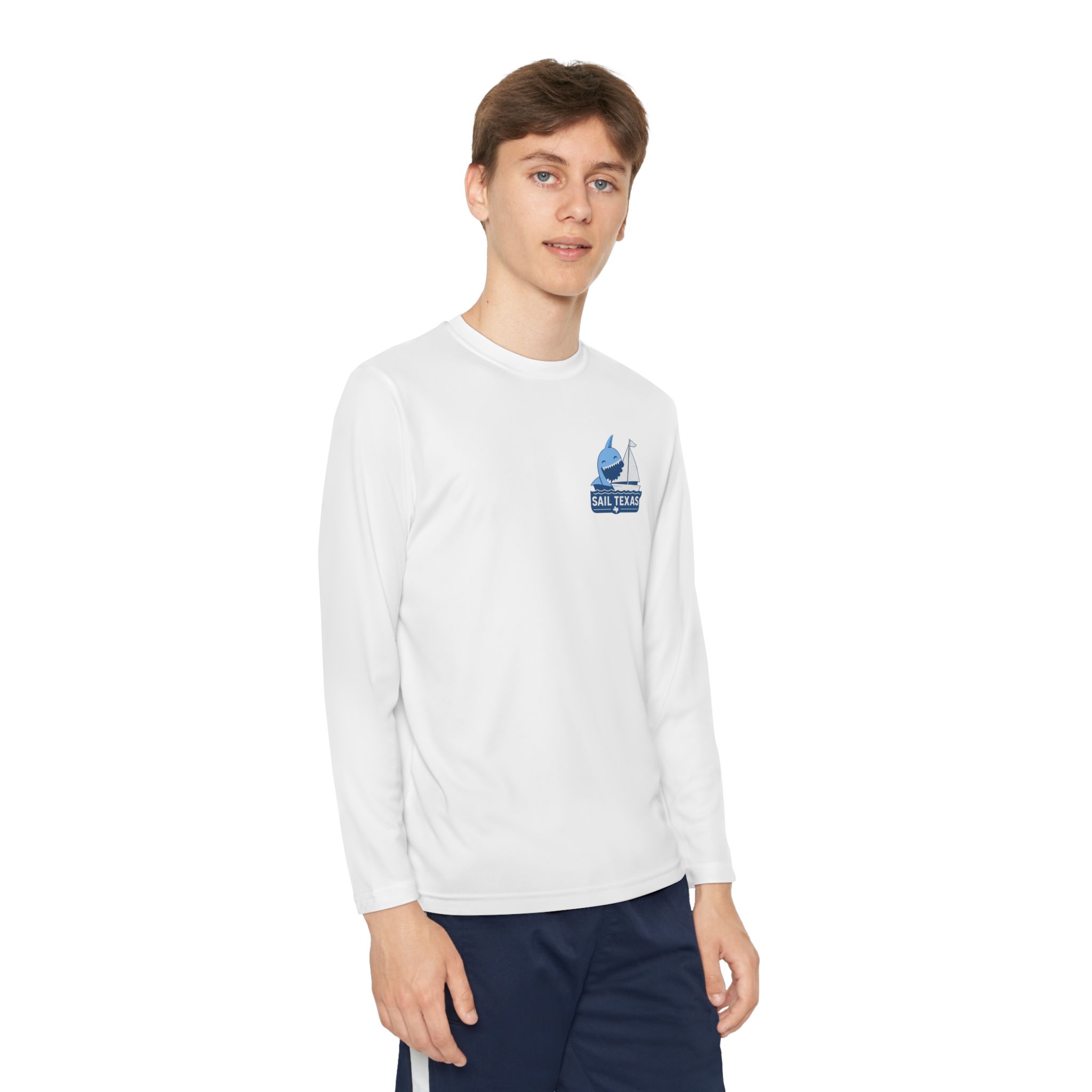 "Bruce" Sail Texas Shark Long-Sleeve Tee - Image 3