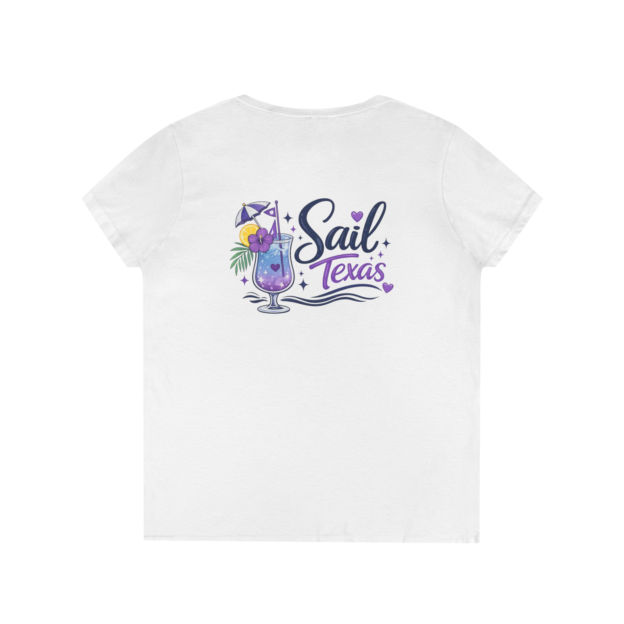 Sail Texas Tropical V-Neck Tee - Image 2